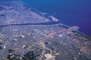 空撮（宮崎空港上空）